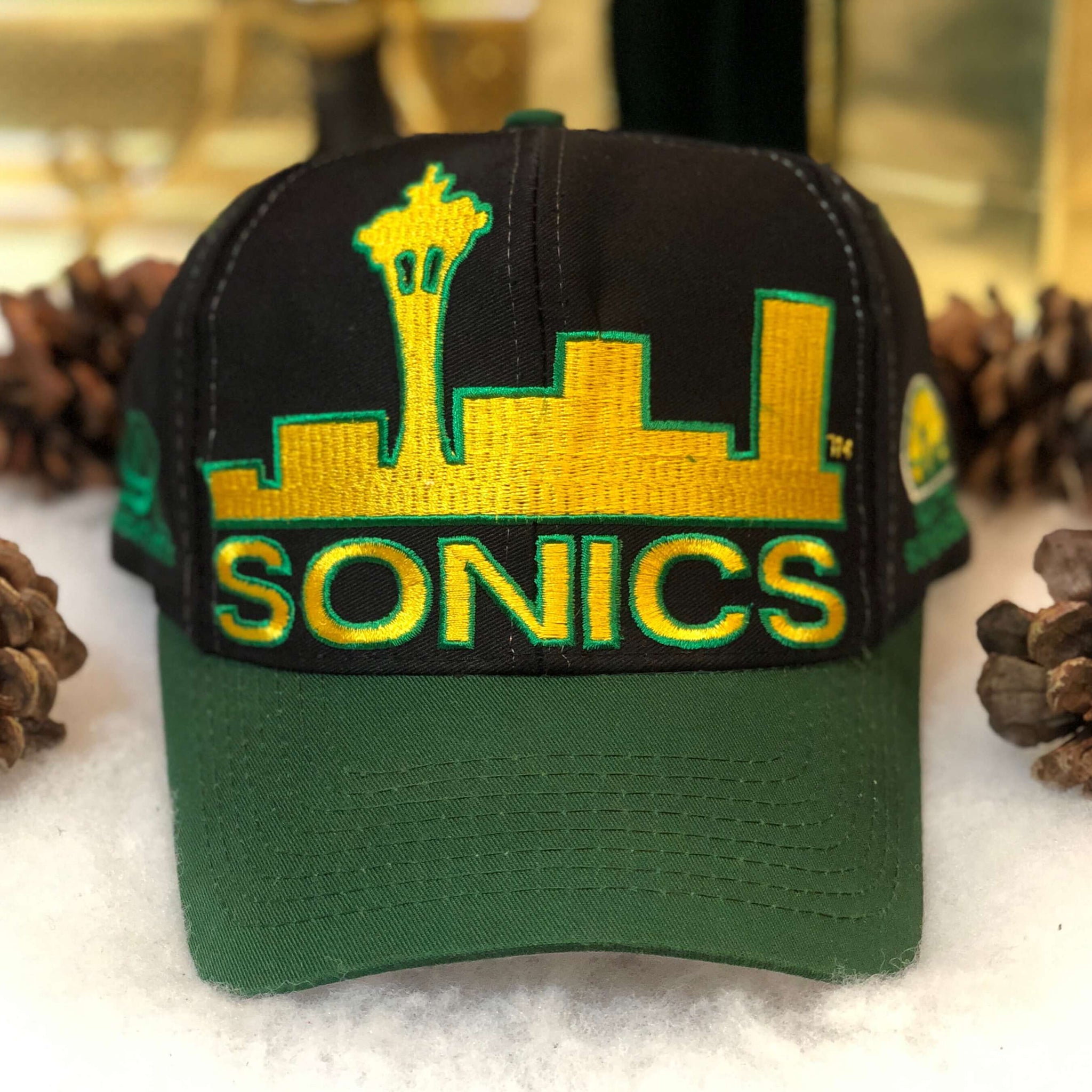 Vintage NBA Seattle Supersonics Logo Athletic Big Logo Snapback Hat
