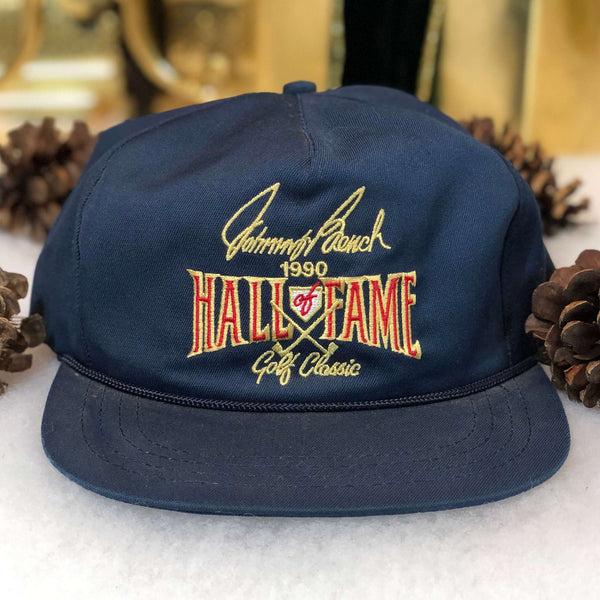 Vintage Deadstock NWOT 1990 Johnny Bench Hall of Fame Golf Classic Strapback Hat