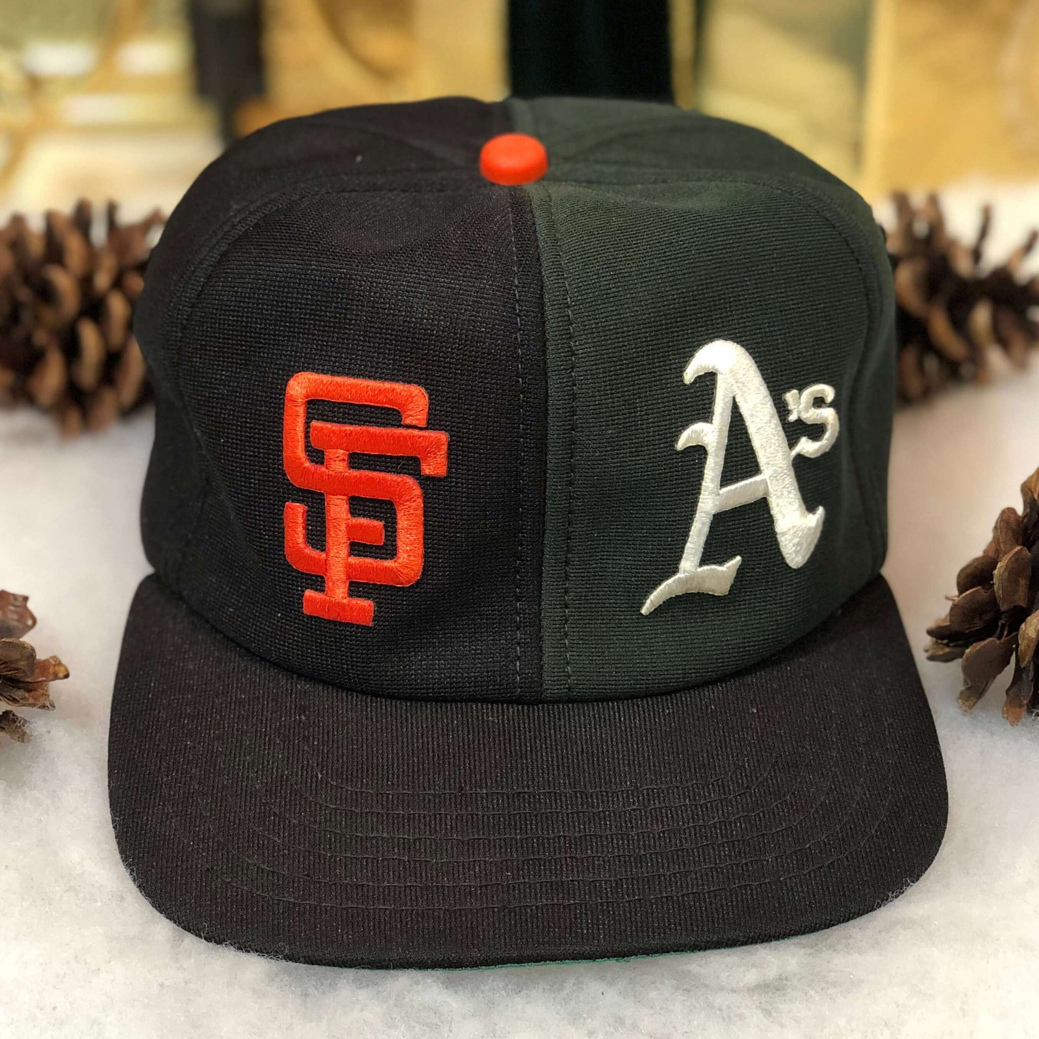 Vintage 1989 MLB World Series San Francisco Giants Oakland Athletics New Era Snapback Hat