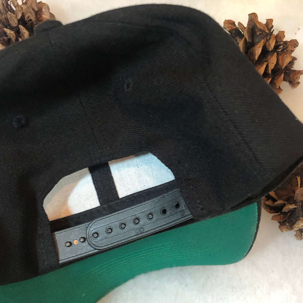 Vintage Black Blank Wool KC Snapback Hat