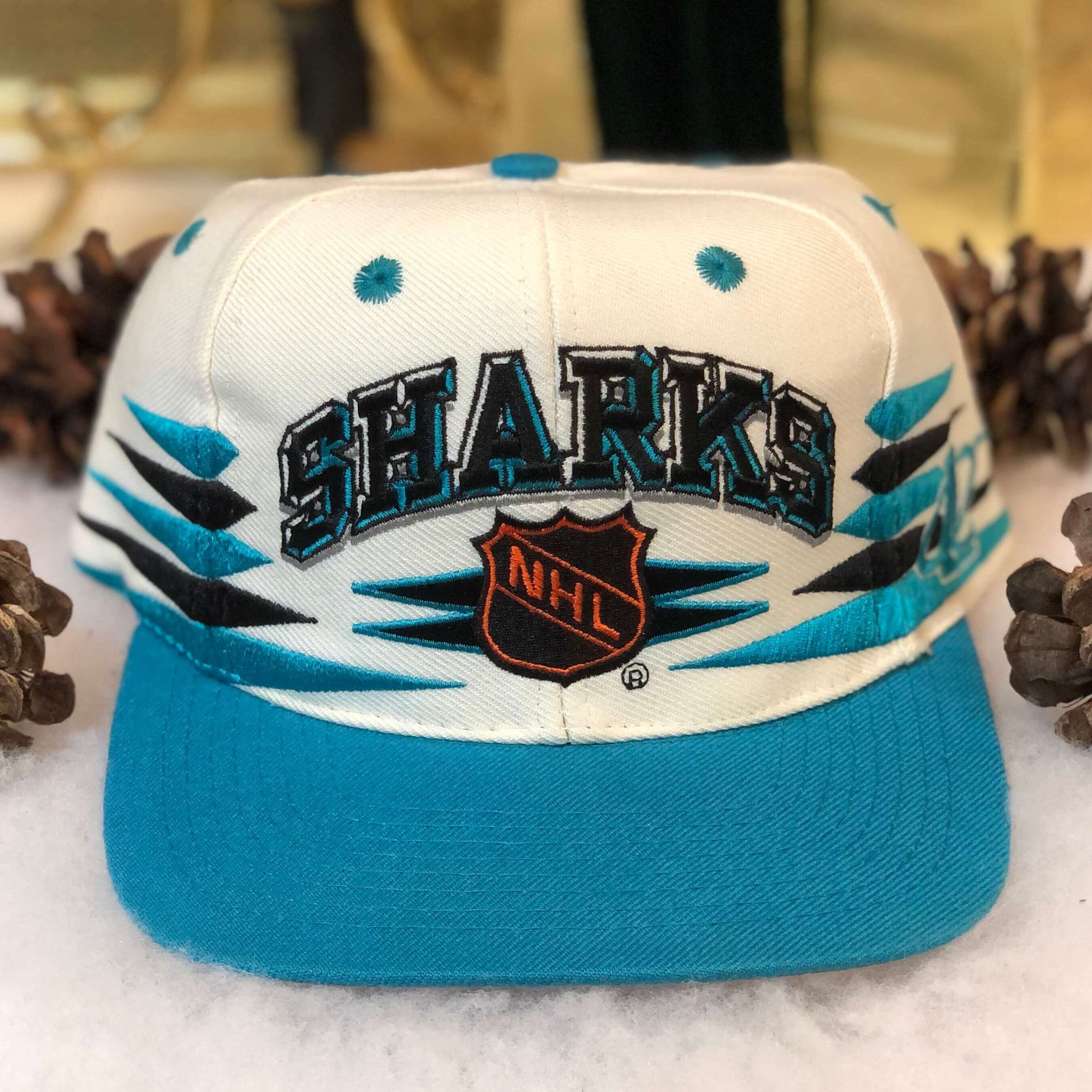 Vintage NHL San Jose Sharks Logo Athletic Diamond Wool Snapback Hat