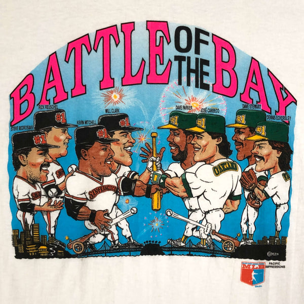 Vintage 1989 MLB World Series "Battle of the Bay" San Francisco Giants Oakland Athletics T-Shirt (M)