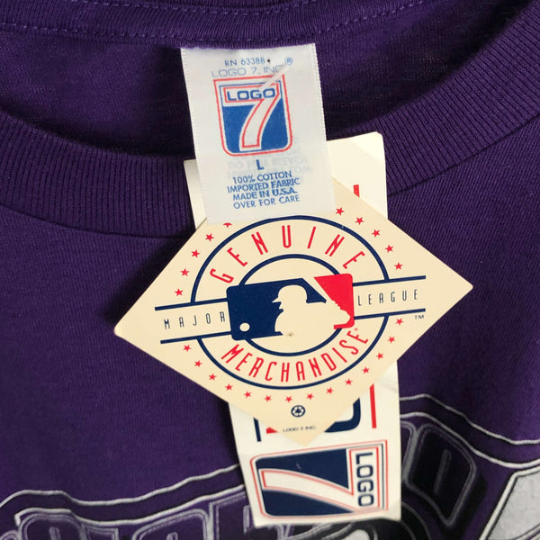 Vintage Deadstock NWT MLB Colorado Rockies Logo 7 T-Shirt (L)