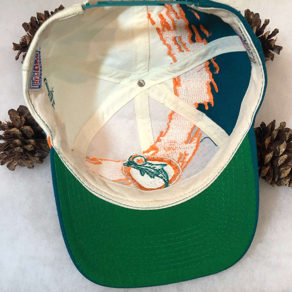 Vintage NFL Miami Dolphins Logo Athletic Splash Snapback Hat