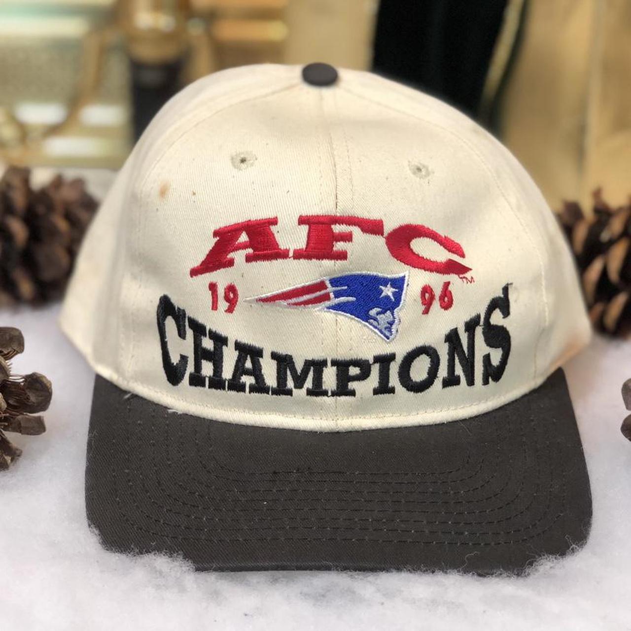 Vintage NFL New England Patriots 1996 AFC Champions Drew Pearson Twill Snapback Hat