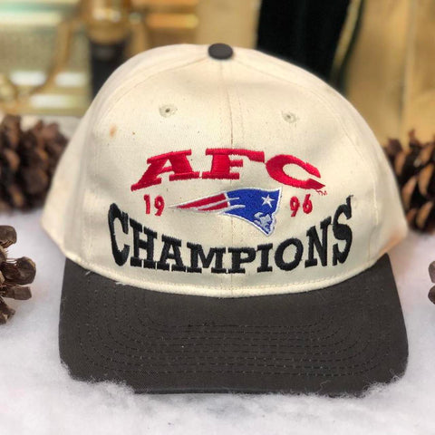 Vintage NFL New England Patriots 1996 AFC Champions Drew Pearson Twill Snapback Hat