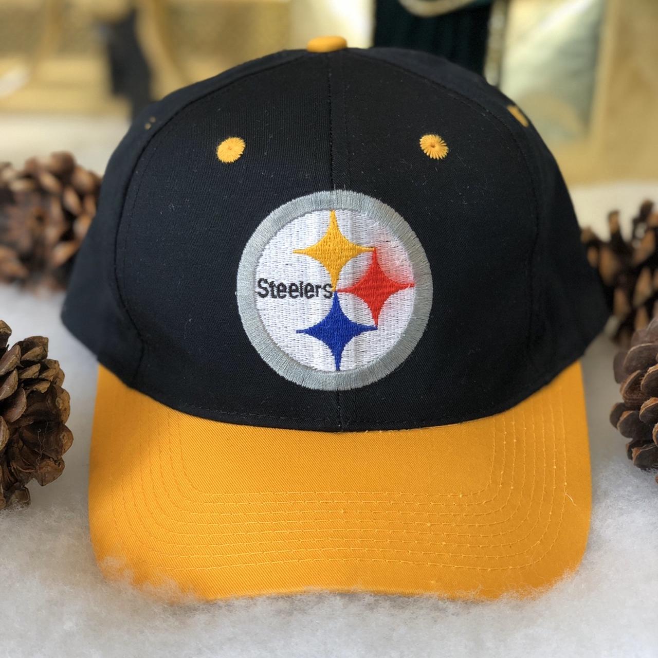Vintage NFL Pittsburgh Steelers Logo 7 Twill Snapback Hat