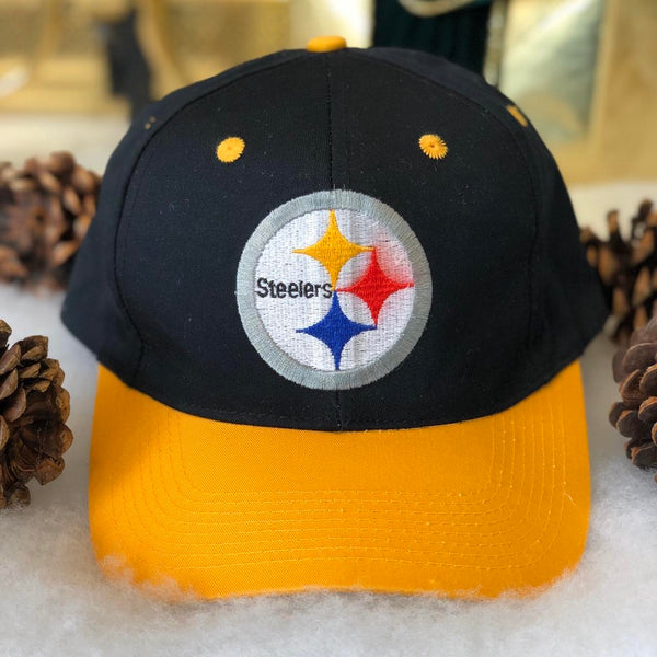 Vintage NFL Pittsburgh Steelers Logo 7 Twill Snapback Hat