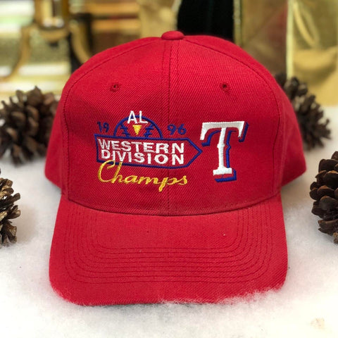 Vintage 1996 MLB AL West Champs Texas Rangers Wool Snapback Hat