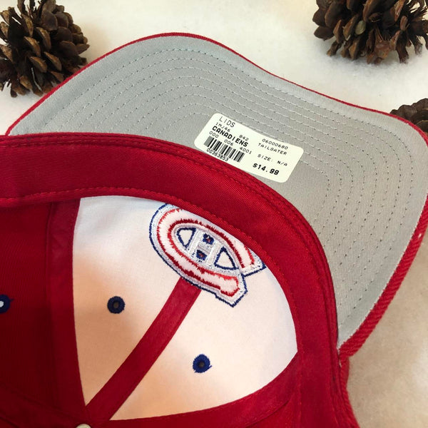 Vintage Deadstock NWOT NHL Montreal Canadiens Logo Athletic Wool Snapback Hat