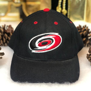 Vintage Deadstock NWOT NHL Carolina Hurricanes Logo Athletic Wool Snapback Hat