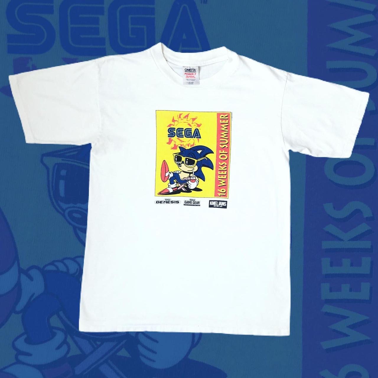 Vintage 1992 SEGA Sonic the Hedgehog "16 Weeks of Summer" T-Shirt (L)