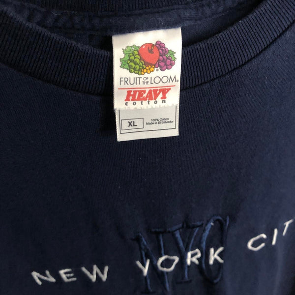 Vintage New York City NYC Embroidered Calvin Klein Parody T-Shirt (XL)