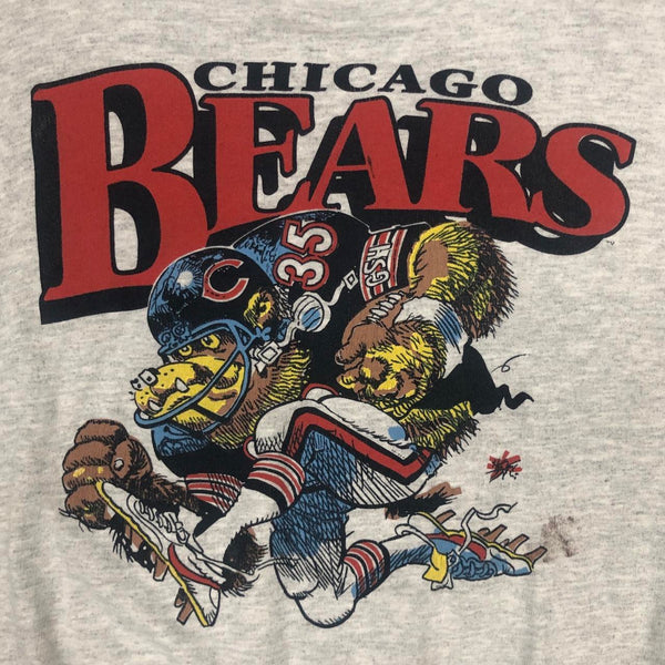 Vintage NFL Chicago Bears Jack Davis Caricature Graphic Crewneck Sweatshirt (XXL)