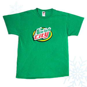 Vintage New York City Mountain Dew Logo Parody T-Shirt (XL)