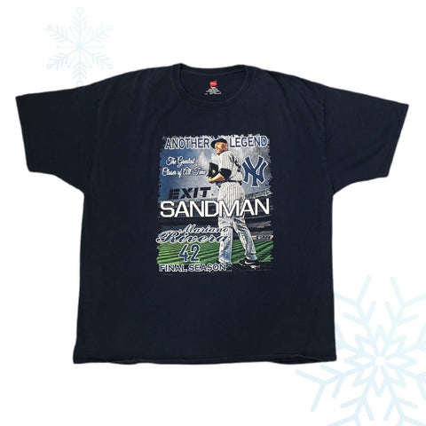 2013 MLB New York Yankees Mariano Rivera "Exit Sandman" Final Season Rap Tee (XXL)