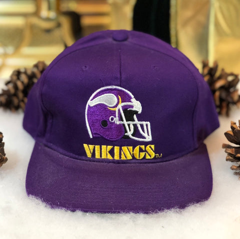 Vintage NFL Minnesota Vikings AJD Helmet Twill Snapback Hat