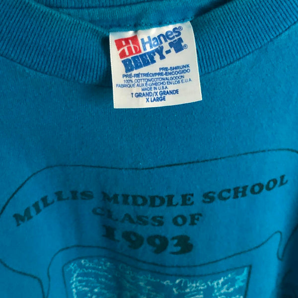 Vintage 1993 The Ren & Stimpy Show Millis Middle School Massachusetts T-Shirt (XL)