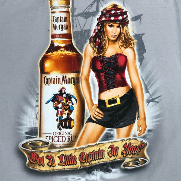 Captain Morgan Spiced Rum "Got A Little Captain In You?" Graphic T-Shirt (XL)