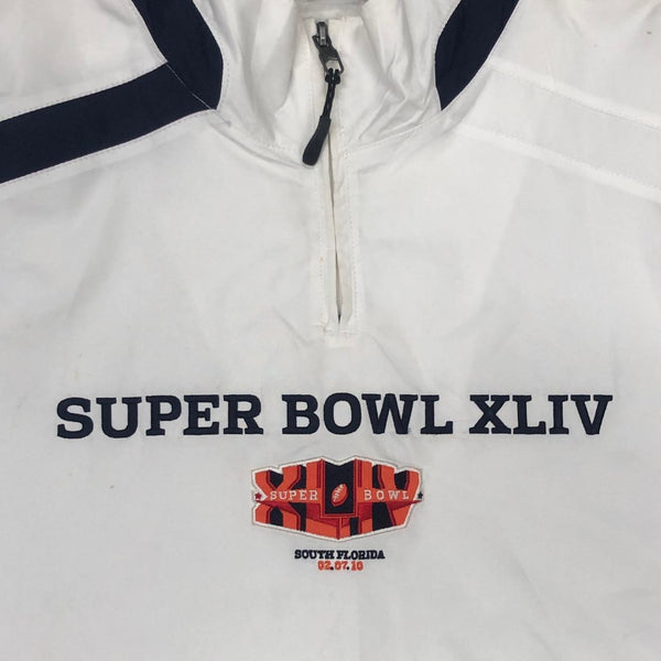 NFL Super Bowl XLIV Reebok Half-Zip Pullover Windbreaker Jacket (XL)