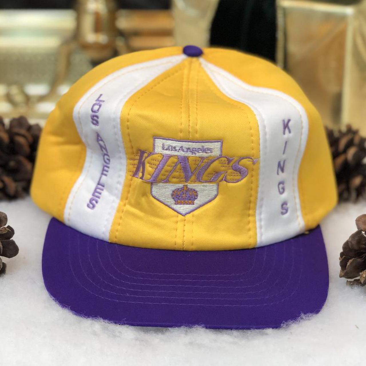 Vintage Deadstock NWOT NHL Los Angeles Kings Lakers Colorway Snapback Hat