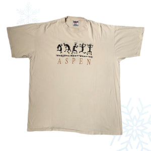 Vintage Aspen Colorado Embroidered T-Shirt (XL)
