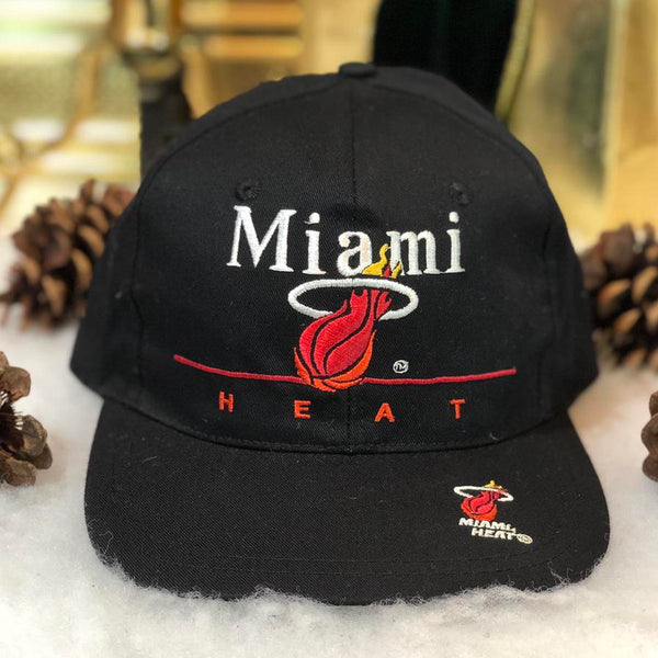 Vintage NBA Miami Heat Twins Enterprise Bar Line Snapback Hat