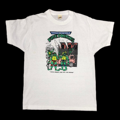 Vintage Deadstock NWOT TMNT Teenage Mutant Ninja Fire Turtles Bootleg T-Shirt (M)