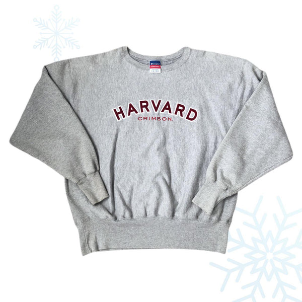 Harvard Crimson Champion Reverse Weave Crewneck Sweatshirt (XL)