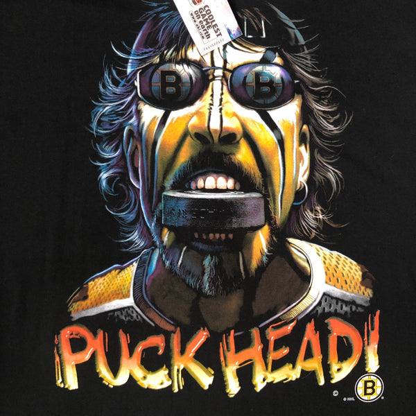 Vintage Deadstock NWT NHL Boston Bruins "Puckhead!" Liquid Blue T-Shirt (XL)