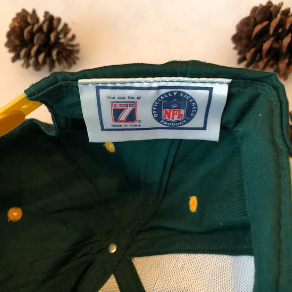 Vintage NFL Green Bay Packers Logo 7 Twill Snapback Hat