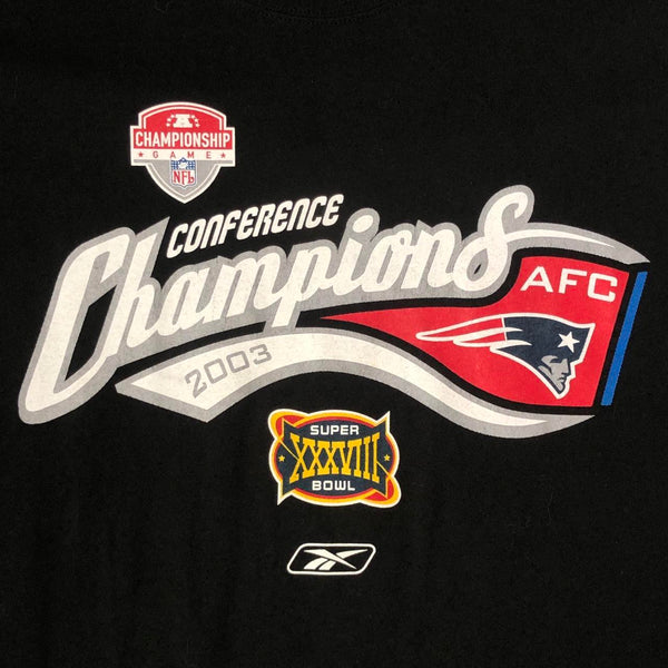 2003 NFL New England Patriots AFC Champions Reebok T-Shirt (L)
