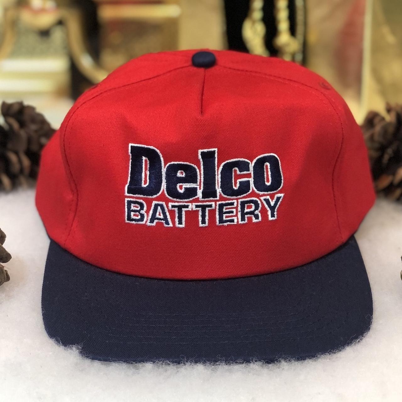 Vintage Deadstock NWOT Delco Battery Twill Snapback Hat