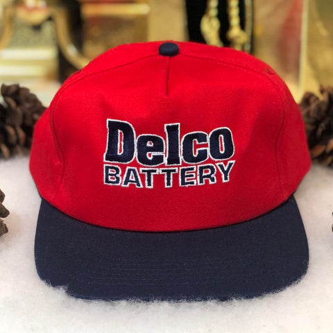 Vintage Deadstock NWOT Delco Battery Twill Snapback Hat