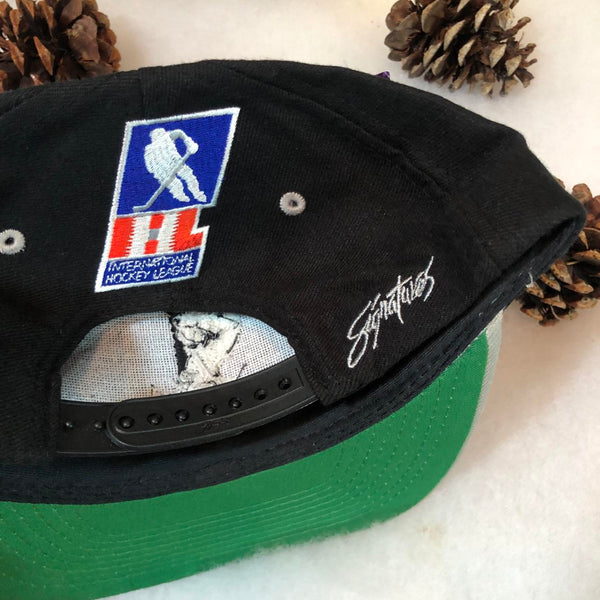 Vintage Deadstock NWT IHL Indianapolis Ice Signatures Wool Snapback Hat