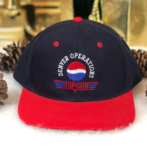 Vintage Deadstock NWOT 1997 Top Gun Pepsi Denver Operations Wool Snapback Hat
