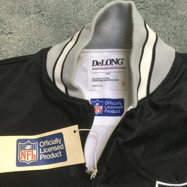 Deadstock NWT DeLONG NFL Los Angeles Raiders 3/4 Zip Up Pullover