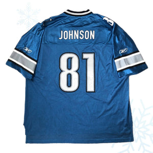 NFL Detroit Lions Calvin Johnson Reebok Replica Jersey (XXL)