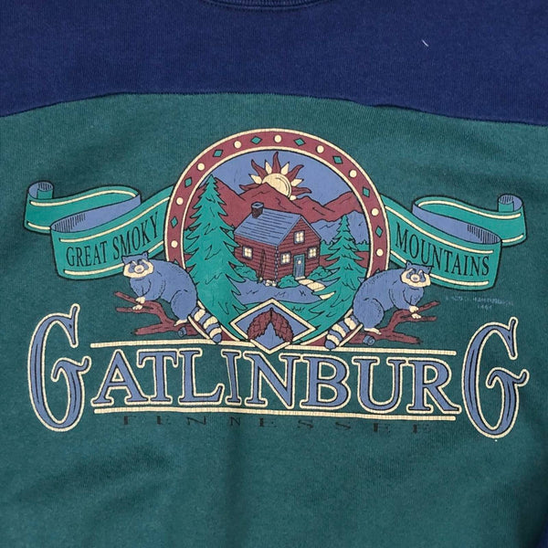 Vintage Gatlinburg Tennessee Great Smoky Mountains Crewneck Sweatshirt (XL)