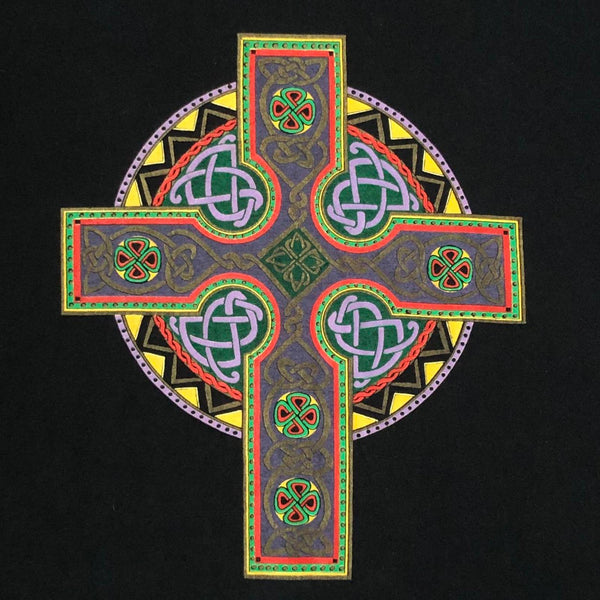 Vintage Christian Catholic Jesus Christ Cross Religion Lee Sport T-Shirt (XL)
