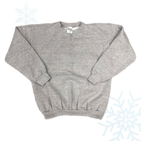 Vintage Tultex Grey Blank Crewneck Sweatshirt (XL)