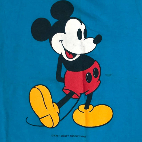 Vintage Disney Mickey Mouse Teal Blue T-Shirt (M)