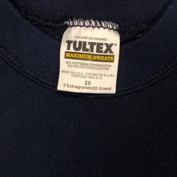 Vintage Tultex Navy Blank Crewneck Sweatshirt (XXL)